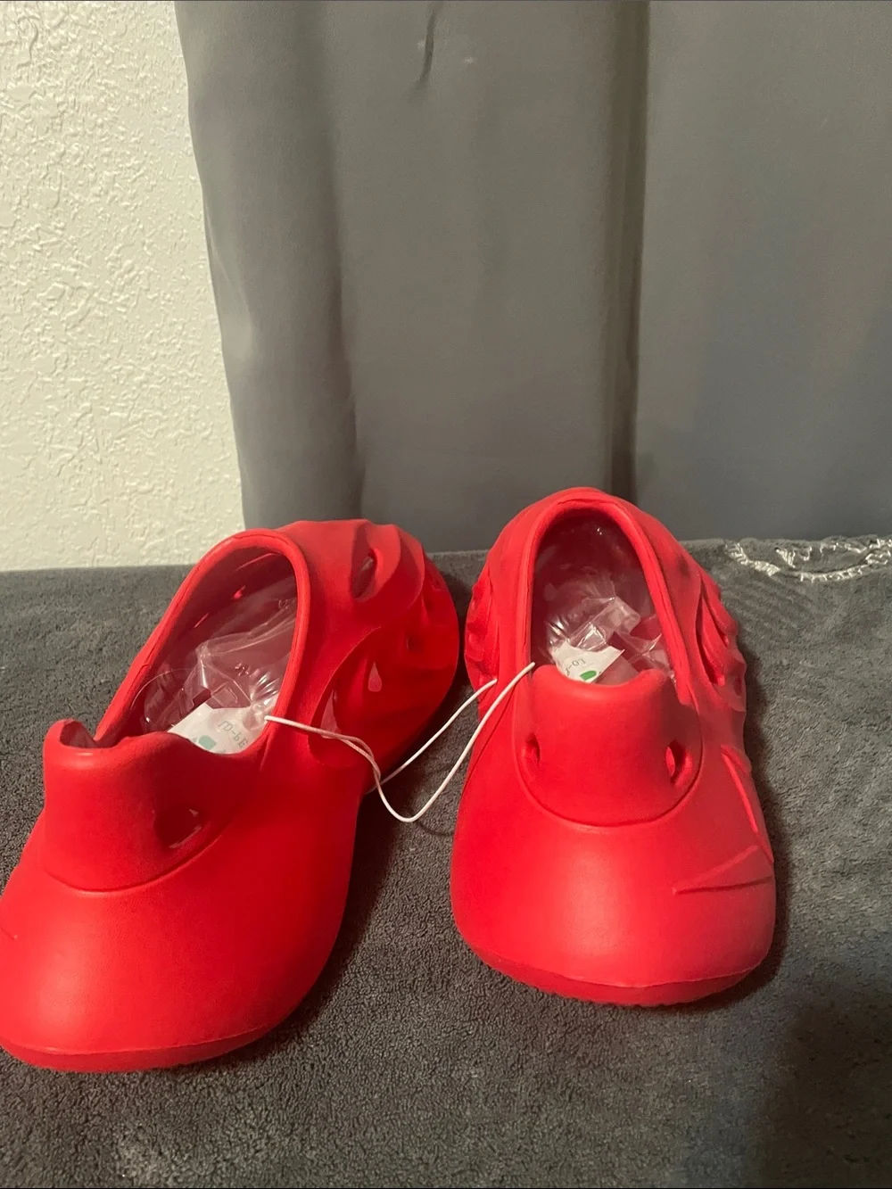 Men's Red Slip-On Foam Sandals - Lightweight Ventilated Design NWOT